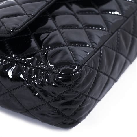 chanel black patent bag|chanel patent leather backpack.